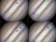 Die drei Galileischen Monde Europa, Callisto und Io vor Jupiter. Ganymed ist hier nicht sichtbar. (NASA, ESA, and the Hubble Heritage Team (STScI / AURA))