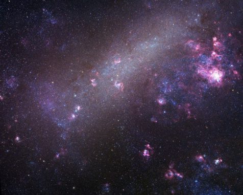Die Große Magellansche Wolke. Eine neue Forschungsarbeit hat 18 ungleiche Doppelsternsysteme in dieser benachbarten Galaxie identifiziert. (Copyright Robert Gendler and Josch Hambsch 2005)
