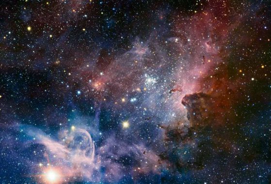 Infrarotmosaik des Carinanebels vom Very Large Telescope der Europäischen Südsternwarte (ESO). (ESO / T. Preibisch) Infrarotmosaik des Carinanebels vom Very Large Telescope der Europäischen Südsternwarte (ESO). (ESO / T. Preibisch)