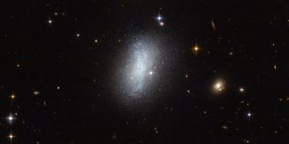 Hubble-Aufnahme der irregulären Zwerggalaxie PGC 18431. (ESA / Hubble & NASA)