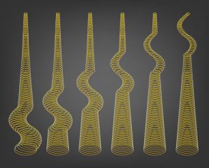 Diese Illustration zeigt die Ausbreitung der Alfvén-Wellen von der Basis der Teilchenjets im System des Schwarzen Lochs BL Lacertae. (NASA / JPL-Caltech)