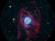 Die Südliche Feuerradgalaxie, basierend auf Daten des Galaxy Evolution Explorer (GALEX) und des Very Large Array (VLA). (NASA / JPL-Caltech / VLA / MPIA)