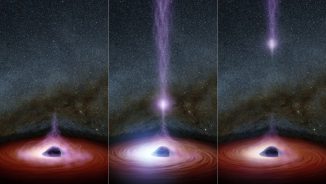 Diese Grafiken zeigen eine sich verändernde Struktur, die Korona, die einen Röntgenausbruch in der Nähe eines Schwarzen Lochs erzeugen kann. (NASA / JPL-Caltech)