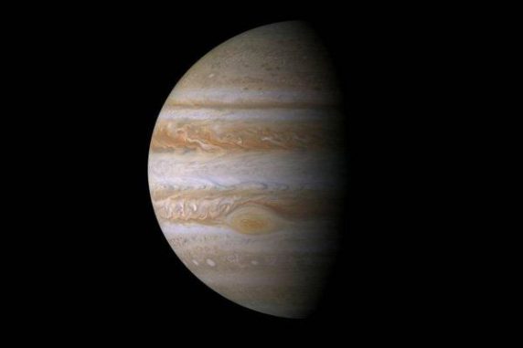 Der Gasriese Jupiter mit seinem berühmten Großen Roten Fleck. (NASA / JPL / Space Science Institute) Der Gasriese Jupiter mit seinem berühmten Großen Roten Fleck. (NASA / JPL / Space Science Institute)