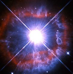 Hubble-Aufnahme des Sterns AG Carinae, einem Leuchtkräftigen Blauen Veränderlichen. (ESA / Hubble & NASA)