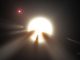 Diese Illustration zeigt einen Stern hinter einem zerbrochenen Kometen (NASA / JPL-Caltech)