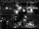 Die fünf Kandidaten für Zwillinge des Systems Eta Carinae. Die obere Reihe zeigt die Spitzer-Aufnahmen der Kandidaten, in der unteren Reihe sind die Hubble-Bilder zu sehen. (NASA, ESA, and R. Khan (GSFC and ORAU))