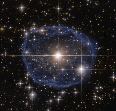 Hubble-Aufnahme des Wolf-Rayet-Sterns WR 31a. (ESA / Hubble & NASA; Acknowledgement: Judy Schmidt)