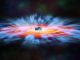 Künstlerische Darstellung der turbulenten Winde um ein Schwarzes Loch. Ein Teil des Gases spiralt auf das Schwarze Loch zu, aber ein anderer Teil wird weggeblasen. (NASA, and M. Weiss (Chandra X -ray Center))