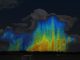 Dieses schematische Bild zeigt, wie die Größe und Verteilung von Regentropfen innerhalb eines Sturms variiert. Blau und Grün markieren kleine Regentropfen zwischen 0,5 und 3 Millimetern Größe. Gelb, Orange und Rot repräsentieren größere Regentropfen zwischen 4 und 6 Millimetern. Ein Sturm mit einem höheren Anteil an Gelb, Orange und Rot wird mehr Wasser enthalten als einer mit mehr blauen und grünen Gebieten. (NASA / Goddard)