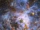 Ein Teil des Tarantelnebels. Rechts unterhalb der Bildmitte befindet sich der Sternhaufen R 136. (ESO / M.-R. Cioni / VISTA Magellanic Cloud survey. Acknowledgment: Cambridge Astronomical Survey Unit)