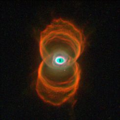 MyCn18, der Sanduhrnebel, hier aufgenommen vom Weltraumteleskop Hubble. (NASA / JPL-Caltech / ESA, the Hubble Heritage Team (STScI / AURA))