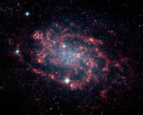 Spitzer-Aufnahme der Galaxie NGC 300. (NASA / JPL-Caltech) Spitzer-Aufnahme der Galaxie NGC 300. (NASA / JPL-Caltech)