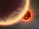 Diese Illustration zeigt den Gesteinsplaneten GJ 1132b, der rund 39 Lichtjahre von der Erde entfernt ist. Eine neue Studie ergab, dass er eine dünne Atmosphäre aus Sauerstoff besitzen könnte - aber aufgrund seiner Hitze kein Leben. (Dana Berry / Skyworks Digital / CfA)