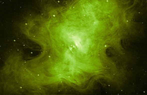 Hubble-Aufnahme des Krebsnebels mit nur einem Filter. (ESA / Hubble & NASA; Acknowledgement: Judy Schmidt (Geckzilla))