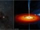 Optische Aufnahme von Cygnus X-1 (links) und eine Illustration (rechts). (Optical: DSS; Illustration: NASA / CXC / M.Weiss)