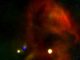 Die Sternentstehungsregion W40, aufgenommen mit dem FORCAST-Instrument an Bord des SOFIA-Observatoriums (NASA / DLR / USRA / DSI / R. Shuping & W. Vacca / FORCAST team)