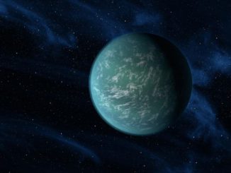 Künstlerische Darstellung des Exoplaneten Kepler-22b (NASA / Ames / JPL-Caltech)