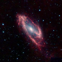Die Infrarot-Galaxie Maffei 2 (NASA / JPL-Caltech / J. Turner (UCLA))