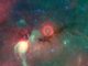 Ein Infrarotbild einer Sternentstehungsregion im Sternbild Cygnus (Schwan) (NASA / JPL-Caltech / J. Hora (Harvard-Smithsonian))
