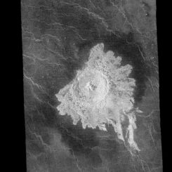 Der Einschlagkrater Aurelia auf der Venus (NASA / JPL)