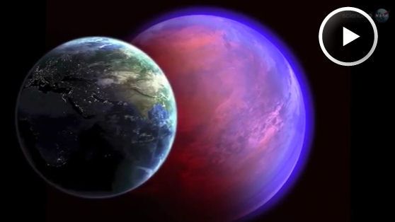 Größenvergleich zwischen der Erde (links) und dem Exoplaneten 55 Cancri e (rechts) (Science@NASA) Größenvergleich zwischen der Erde (links) und dem Exoplaneten 55 Cancri e (rechts) (Science@NASA)