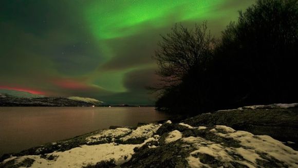 Nordlicht über Førde / Sogn og Fjordane, Norwegen (Wim Lassche)