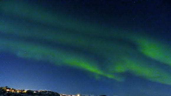 Nordlicht über Harstad, Norwegen (Lutz Wittmann)