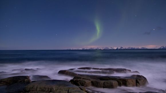 Nordlicht über Andøya, Norwegen (Anette Jensen)