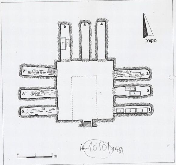 Kloners Originalkarte (Israel Antiquities Authority)