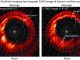 Zwei Bilder der nördlichen Aurora Saturns. Das rechte Bild entstand zwei Stunden nach der linken Aufnahme und zeigt die Bewegung des Aurora-Ovals mit der Rotation des Planeten. (NASA / ESA and the Cassini UVIS team)