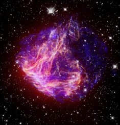 N49, ein Supernova-Überrest in der Großen Magellanschen Wolke (X-ray: NASA / CXC / Caltech / S.Kulkarni et al.; Optical: NASA / STScI / UIUC / Y.H.Chu & R.Williams et al.; IR: NASA / JPL-Caltech / R.Gehrz et al.)
