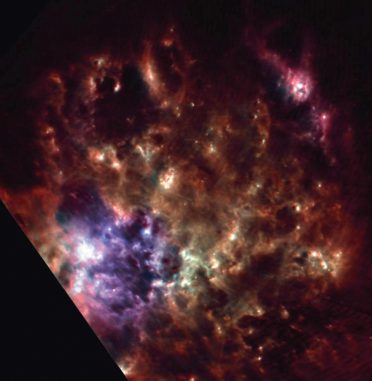 Ferninfrarot-Ansicht eines Teils der Großen Magellanschen Wolke, aufgenommen von AKARI. (JAXA)