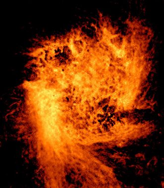 Radiobild einer kleinen Nachbargalaxie, der Großen Magellanschen Wolke. (Image: S. Kim et al. / CSIRO) Radiobild einer kleinen Nachbargalaxie, der Großen Magellanschen Wolke. (Image: S. Kim et al. / CSIRO)