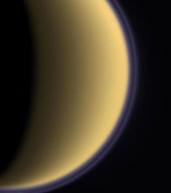 Titan, aufgenommen von der Raumsonde Cassini. (NASA / JPL / Cassini)