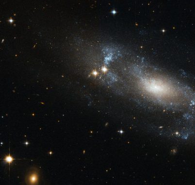 Die Spiralgalaxie ESO 499-G37, aufgenommen vom Weltraumteleskop Hubble. (ESA / Hubble & NASA)