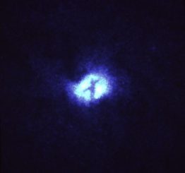 Staubstrukturen im Zentrum der Whirlpool-Galaxie, aufgenommen vom Weltraumteleskop Hubble. (H. Ford (JHU / STScI), the Faint Object Spectrograph IDT, and NASA)