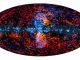 Eine Ansicht der "galaktischen Geysire". (ESA Planck Collaboration (Microwave) NASA DOE Fermi LAT, Dobler et al. Su et al. (Gamma Rays))