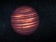 Künstlerische Darstellung des Braunen Zwergs 2MASSJ22282889-431026 und seiner atmosphärischen Wettersysteme. (NASA / JPL-Caltech)