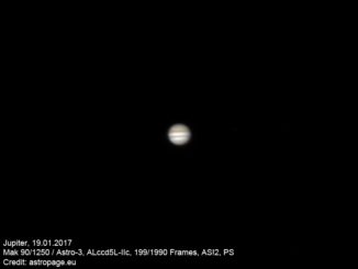 Jupiter vom 19.01.2017. (astropage.eu)