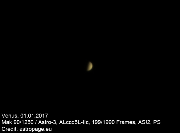 Venus vom 01.01.2017. (astropage.eu)