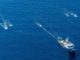 Das Forschungsschiff New Horizon der Scripps Institution zieht ein Hydrophonnetz über ein küstennahes Segment der Verwerfung. (Credit: Scripps Institution of Oceanography at UC San Diego)