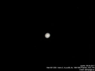 Jupiter vom 9. April 2017. (Credit: astropage.eu)