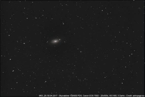 Die Galaxie M63. (Credit: astropage.eu)