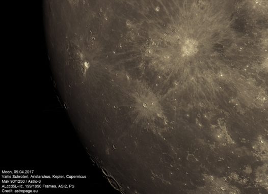 Mond vom 9. April 2017. (Credit: astropage.eu)
