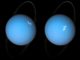 Polarlichter auf Uranus. Die Bilder basieren auf Beobachtungen der Raumsonde Voyager 2 und des Weltraumteleskops Hubble. (Credits: ESA / Hubble & NASA, L. Lamy)