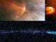 Viele andere Sterne zeigen einen kometenähnlichen Schweif, während sie das interstellare Medium durchqueren. Die Beispiele hier sind LL Orionis (oben links), BZ Cam (oben rechts) und Mira (unten). (Credits: NASA / HST / R.Casalegno / GALEX)