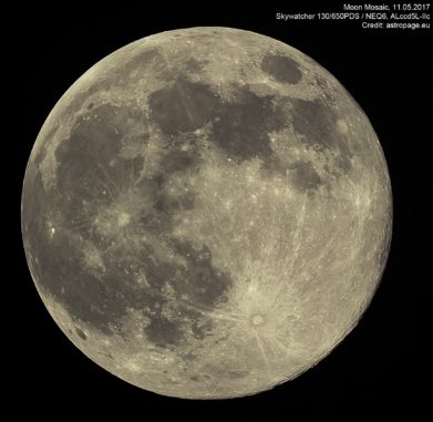 Mond vom 11. Mai 2017. (Credit: astropage.eu) Mond vom 11. Mai 2017. (Credit: astropage.eu)