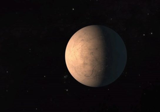 Künstlerischer Blick auf den Planeten TRAPPIST-1h. (Credit: NASA)