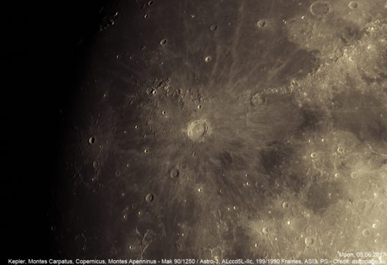 Mond vom 5. Juni 2017. (Credit: astropage.eu)